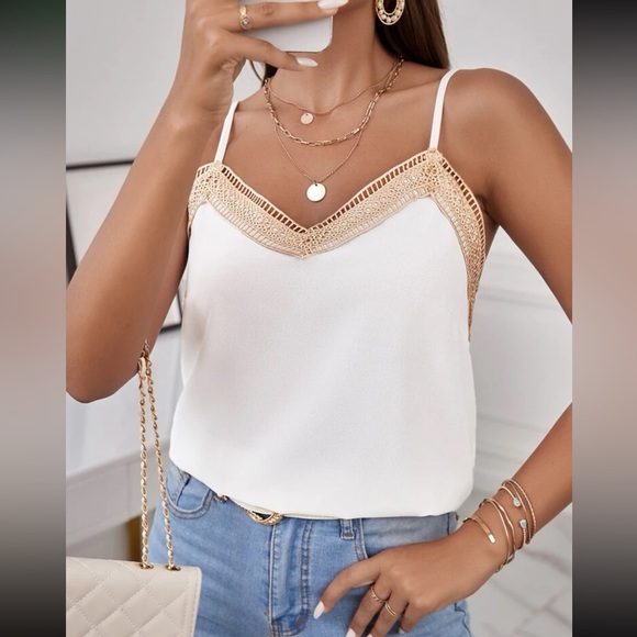 Boho lace trim cami top - Picture 5 of 15